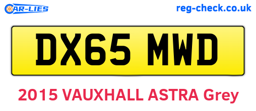 DX65MWD are the vehicle registration plates.