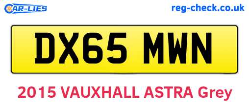 DX65MWN are the vehicle registration plates.