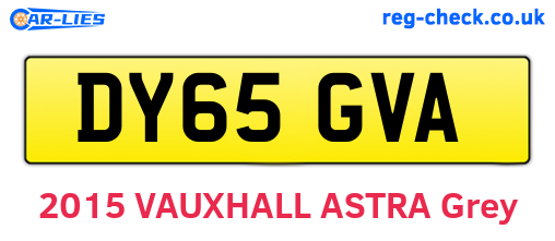 DY65GVA are the vehicle registration plates.