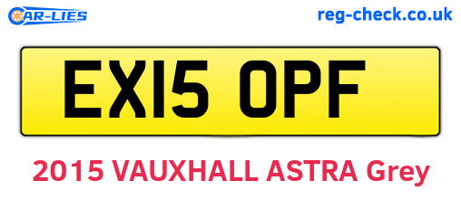 EX15OPF are the vehicle registration plates.