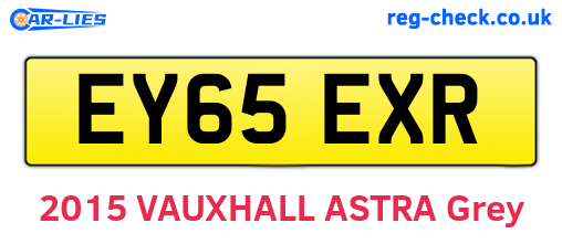 EY65EXR are the vehicle registration plates.