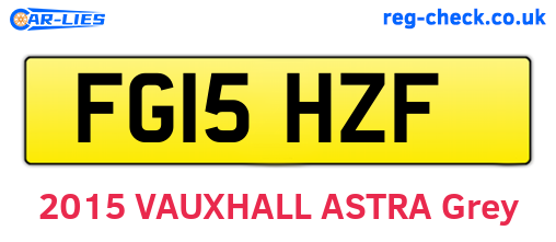 FG15HZF are the vehicle registration plates.