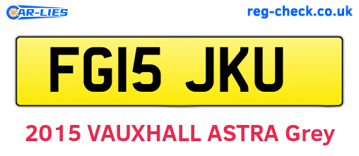 FG15JKU are the vehicle registration plates.