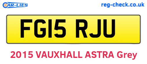 FG15RJU are the vehicle registration plates.