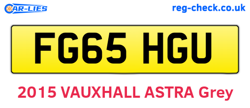 FG65HGU are the vehicle registration plates.