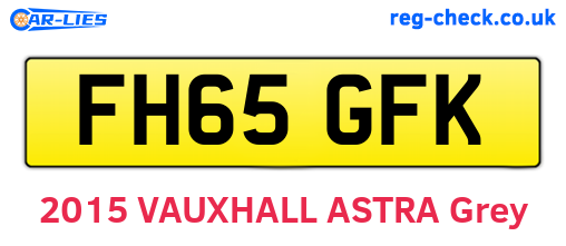 FH65GFK are the vehicle registration plates.