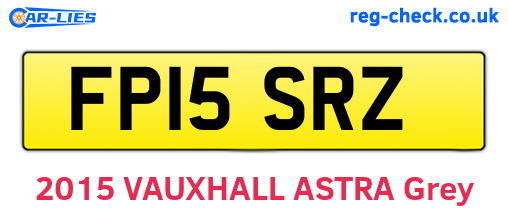 FP15SRZ are the vehicle registration plates.