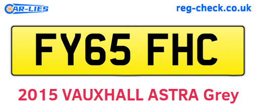 FY65FHC are the vehicle registration plates.