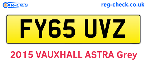FY65UVZ are the vehicle registration plates.