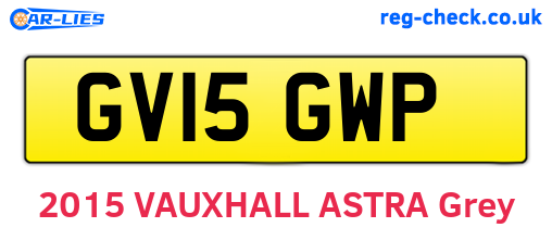 GV15GWP are the vehicle registration plates.