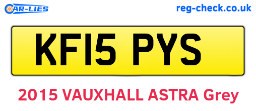 KF15PYS are the vehicle registration plates.
