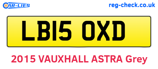LB15OXD are the vehicle registration plates.