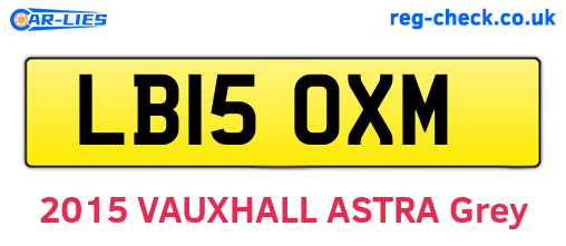 LB15OXM are the vehicle registration plates.