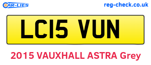 LC15VUN are the vehicle registration plates.