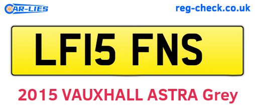 LF15FNS are the vehicle registration plates.