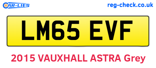 LM65EVF are the vehicle registration plates.
