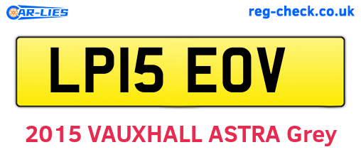 LP15EOV are the vehicle registration plates.