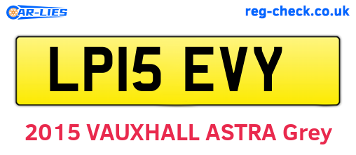 LP15EVY are the vehicle registration plates.