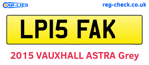 LP15FAK are the vehicle registration plates.