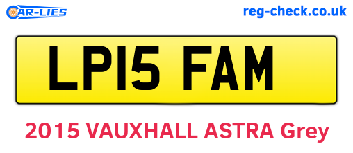 LP15FAM are the vehicle registration plates.