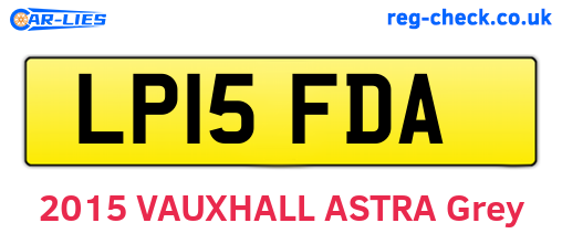 LP15FDA are the vehicle registration plates.
