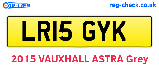 LR15GYK are the vehicle registration plates.