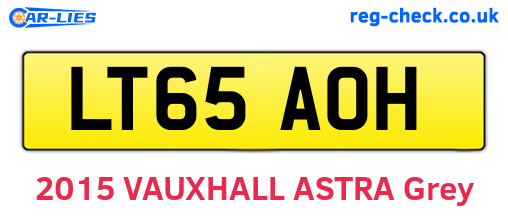 LT65AOH are the vehicle registration plates.