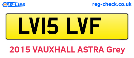 LV15LVF are the vehicle registration plates.