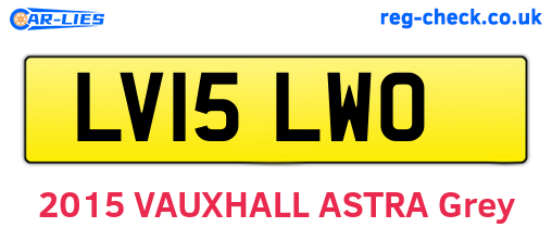 LV15LWO are the vehicle registration plates.