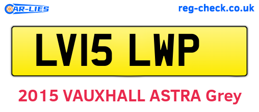 LV15LWP are the vehicle registration plates.