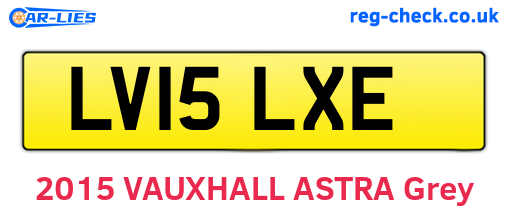 LV15LXE are the vehicle registration plates.