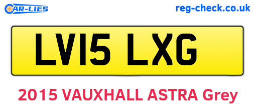 LV15LXG are the vehicle registration plates.