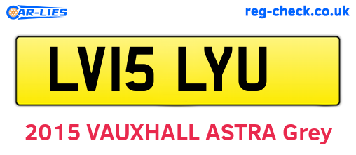 LV15LYU are the vehicle registration plates.