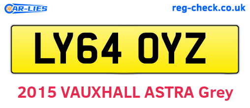 LY64OYZ are the vehicle registration plates.