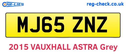 MJ65ZNZ are the vehicle registration plates.