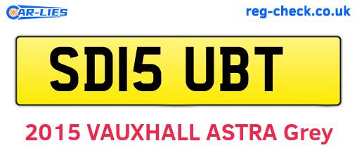 SD15UBT are the vehicle registration plates.