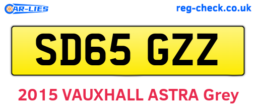 SD65GZZ are the vehicle registration plates.