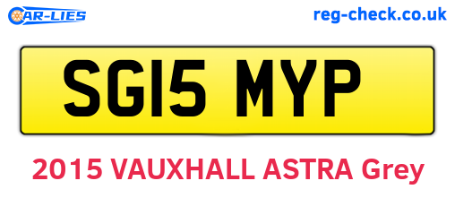 SG15MYP are the vehicle registration plates.