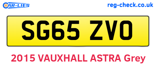 SG65ZVO are the vehicle registration plates.
