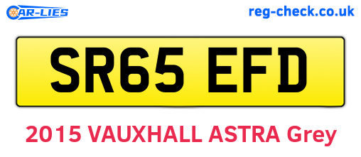 SR65EFD are the vehicle registration plates.