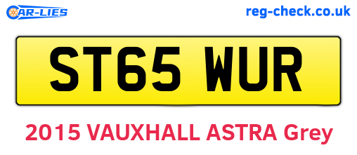 ST65WUR are the vehicle registration plates.