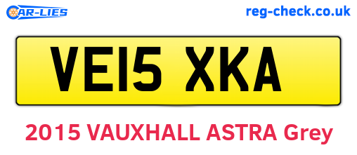 VE15XKA are the vehicle registration plates.