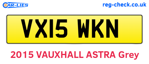 VX15WKN are the vehicle registration plates.