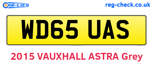 WD65UAS are the vehicle registration plates.