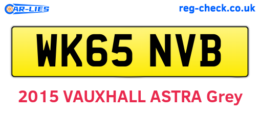 WK65NVB are the vehicle registration plates.