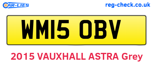 WM15OBV are the vehicle registration plates.