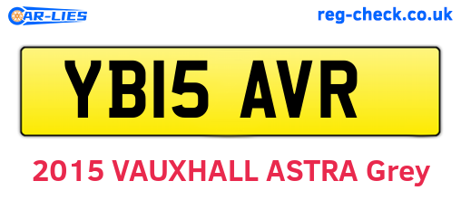 YB15AVR are the vehicle registration plates.