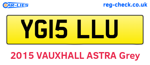 YG15LLU are the vehicle registration plates.