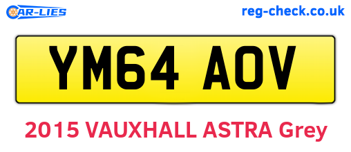 YM64AOV are the vehicle registration plates.