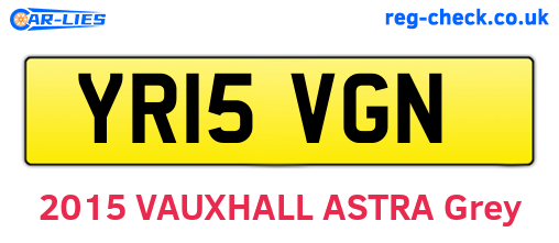 YR15VGN are the vehicle registration plates.